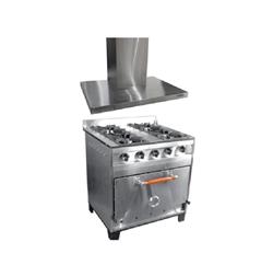 COMBO COCINA EG 80 CM 4 HORNALLAS HORNO PIZZERO + CAMPANA SLIM 80 CM 3 V