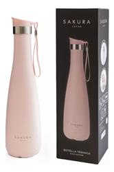 TERMO / BOTELLA TERMICA SAKURA WAVY ROSA 750 ML FC 240750P